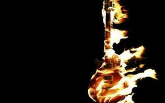 Flaming Guitar Wallpaper
