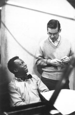 Miles Davis And Bill Evans In Black White