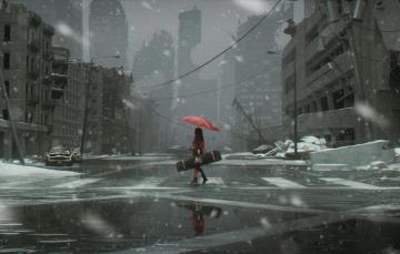 Wallpaper Cold Winter The Wreckage Girl Snowfall