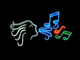 A Woman Sing Abstract Musical Wallpaper