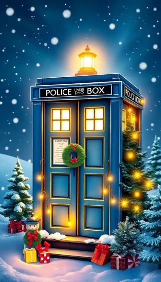 Tardis Christmas Wallpaper