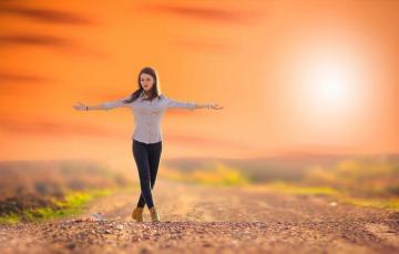 Wallpaper Road Dom Girl Spring Image For Desktop