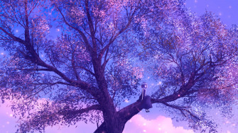 Purple Tree Wallpaper