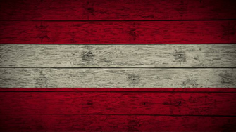 Painting Flag Of Austria On Old Wood Boards With Four Different