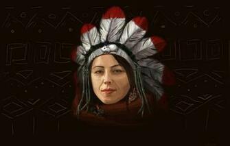 Wallpaper Woman Feathers Chief American Indian Image For