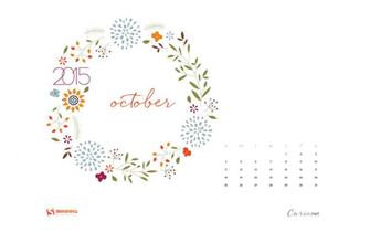 Desktop Calendars Wallpaper October Fall Floral