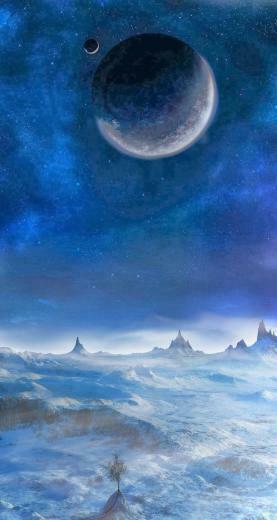 Winter Moon iPhone 5s Wallpaper iPad