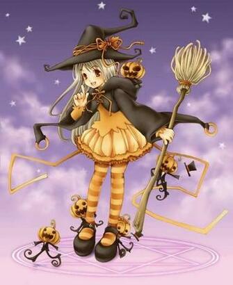 Cute Witch Posted On Halloween Clipart Background P