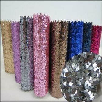 Made In China Roll Synthetic Leather Glitter Fabric Wall Paper