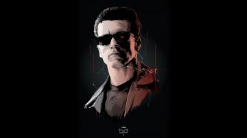 Arnold Schwarzenegger Terminator Black Cyborg Robot