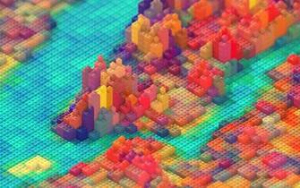 Lego New York Wallpaper Isometric Colorful Bricks City