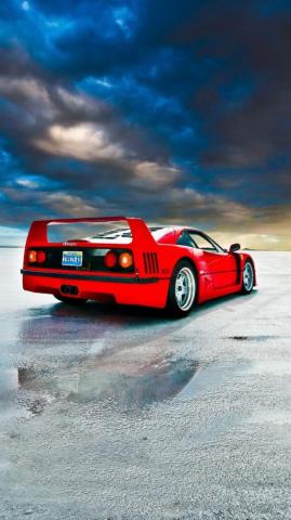 Ferrari F40 Rear Classic Car Off Road Wallpaper