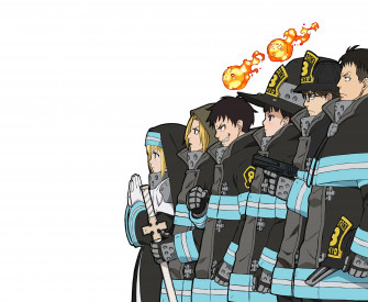 Maki Oze Akitaru Oubi Shinra Kusakabe Iris Takehisa Hinawa Arthur Boyle Wallpaper