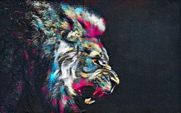 Lion Art Wallpaper On