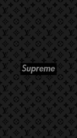 Supreme Lv Logo Black And White Wallpaper On