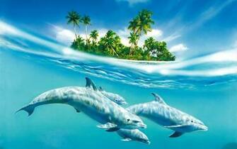 3d Graphic Palms Wallpaper