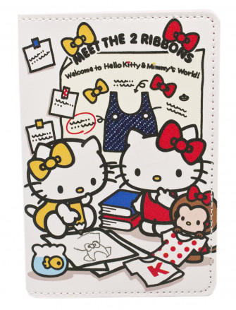 Hello Kitty Mimmy And Friends White Colored Passport Cover