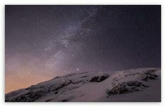 Apple Ios Mountains And Galaxy HD Desktop Wallpaper Widescreen