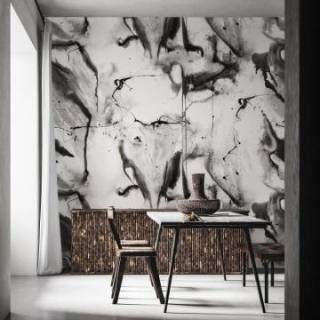 Whirling Dervish Panel Wallpaper White Patterns