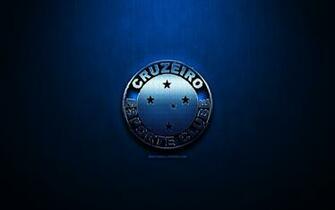 Wallpaper Cruzeiro Fc Blue Metal Background Brazilian