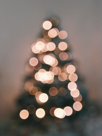 Wallpaper Id A Blurred Image Of Lit Up Outdoor