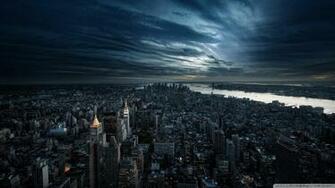Night Cities Aerial Wallpaper