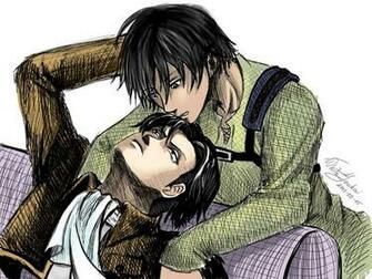 Eren And Corporal Levi By Whiteyoukai