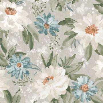 Arthouse Painted Dahlia Flower Pattern English Garden Traditional
