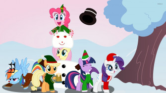 Mlp Christmas Wallpaper Cartoon