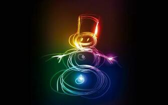 Neon Snowman Wallpaper HD