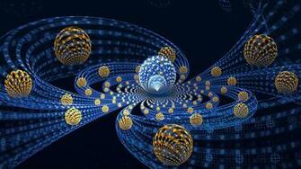 Wallpaper 3d Abstract Fractal Balls Flying 4k