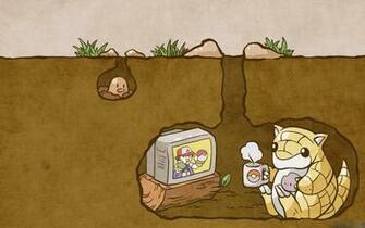 Pokemon Watching Tv Under The Ground Wallpaper And Image