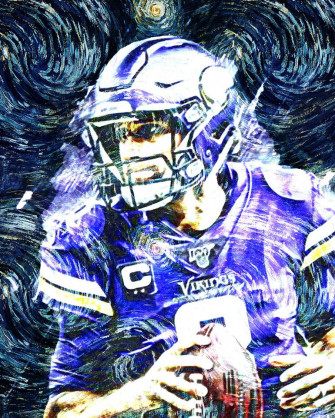 Kirk Cousins Minnesota Vikings Nfl American Football Purple Art