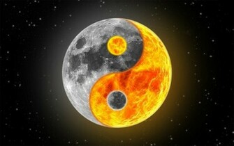 Sun Moon Ying Yang Wallpaper
