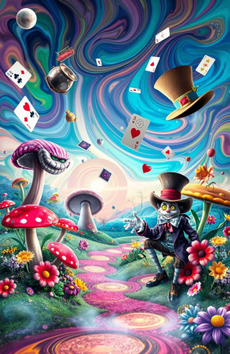 Trippy Alice In Wonderland Wallpaper