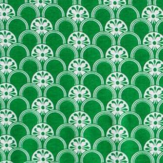 Kelly Green Mod Wallpaper Print Cotton Jersey Knit Fabric Perfectly