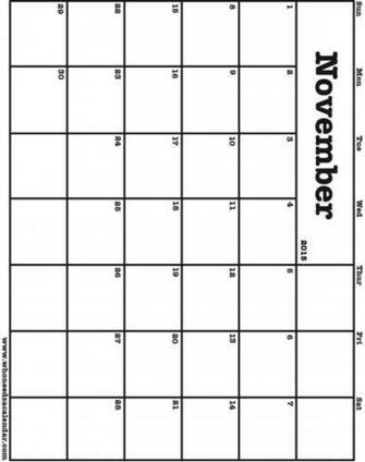November Calendar Wallpaper