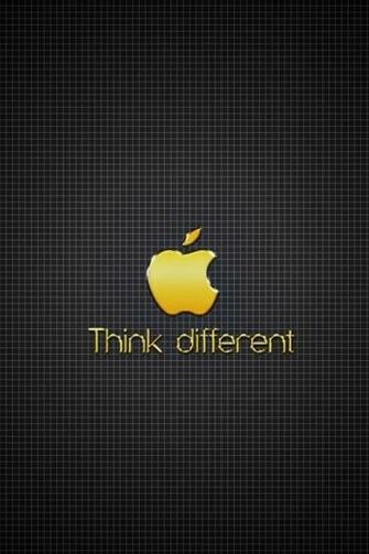 Golden Apple Think Different iPhone Wallpaper
