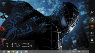 Gratis Tema Windows Black Spiderman Theme For