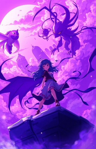 Cool Anime Purple Wallpaper