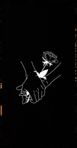 Aesthetic Love Black And White Wallpaper