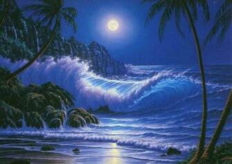 Night Beach Background HD Wallpaper