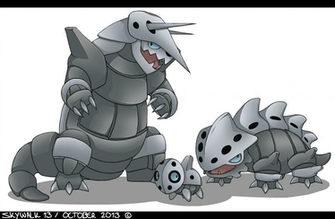 Fanart Pokemon Aron Lairon Aggron By Skywalk13 On