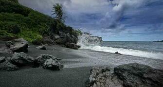 Black Sand Beach At Wai Anapanapa