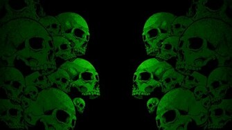 Image For Green Skull Wallpaper HD