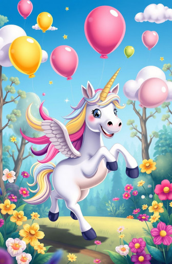 Cartoon Unicorn Wallpaper