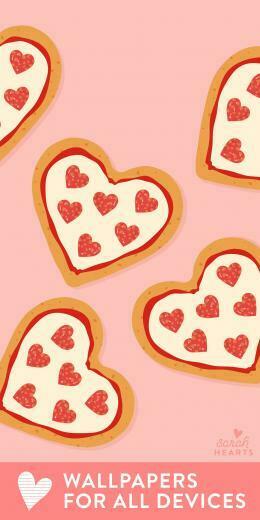 Heart Shaped Pizza February Calendar Wallpaper Valentine S