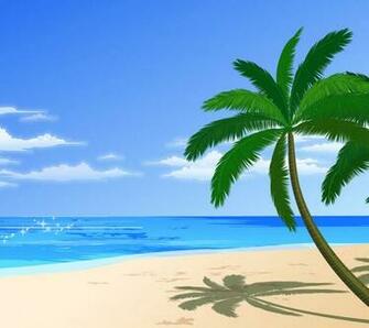 Beach Background Cartoon Wallpaper HD