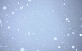 Snow Falling On Blue Sky Wallpaper