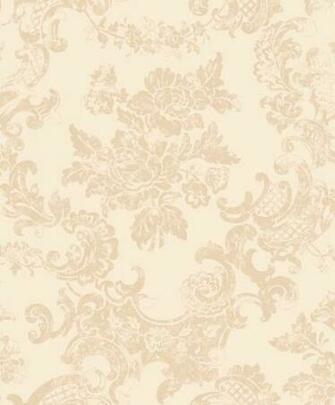 M0757 Vintage Lace Country Cream Damask Wallpaper